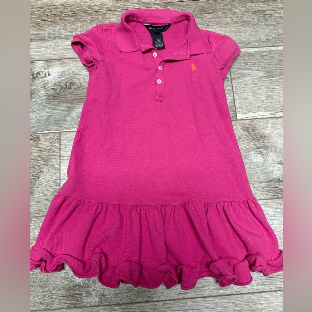 Ralph Lauren Pink Dress with Ruffled Skirt